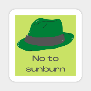 No to sunburn Magnet