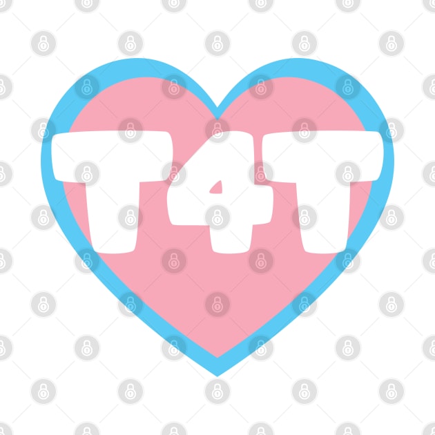 T4T - Heart - Pink - Valentines Trans Pride by LaLunaWinters