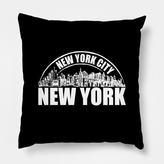 New York City Shirt For NY Lover Pillow by crony713