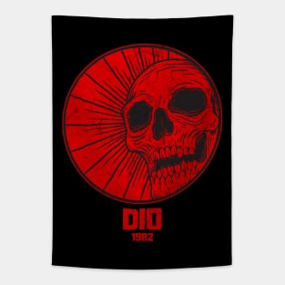 skull red dio Tapestry