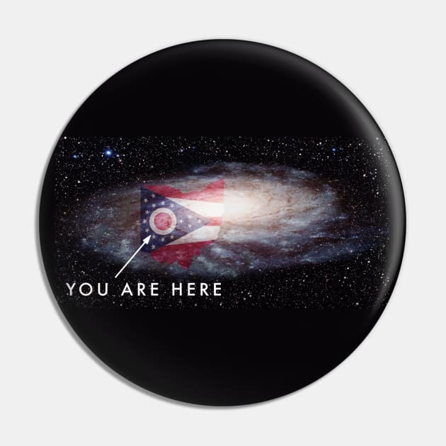 You are here (OHIO) Milky Way galaxy Pin by Hydroxyl Design
