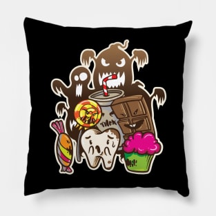 Tooth Enemies Funny scary molar Pillow