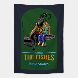 Funny Retro "The Miracle Of The Fishes" Parody Tapestry