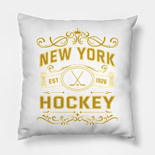 Vintage New York Hockey Pillow