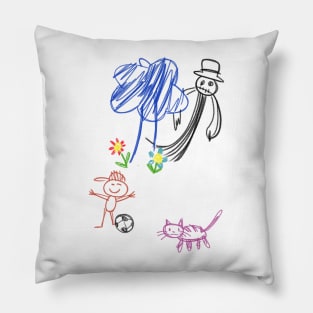 Whispers in the Shadows: Unveiling the Sinister Imaginations of Children's Creepy Scary Drawings Pillow