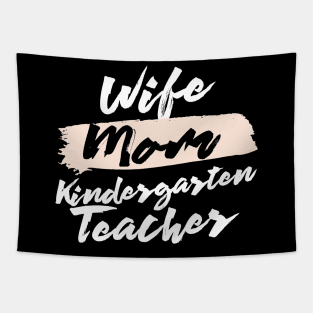 Cute Wife Mom Kindergarten Teacher Gift Idea Tapestry