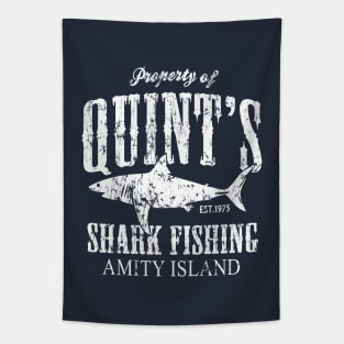 Quint's Shark Fishing Retro Amity Island Tapestry