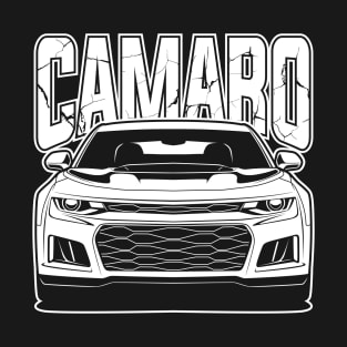 Chevy Camaro ZL1 White Print T-Shirt