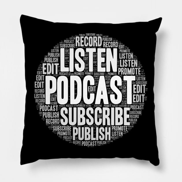 Podcast Creator Habits Pillow by PodTeeShop