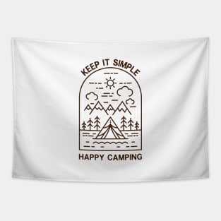 Monoline Camping Tapestry