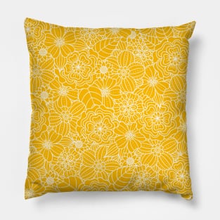 Flower pattern (yellow) Pillow