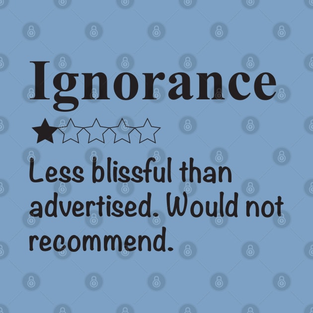 Ignorance, would not recommend by candhdesigns