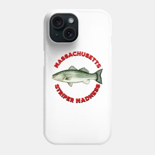 Striper Madness Massachusetts Striped Bass Fishing Phone Case