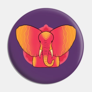 Sunset Elephant :: Safari Pin