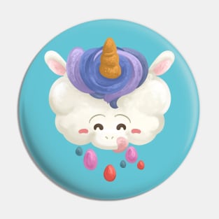 Unicorn Rainy Cloud Pin