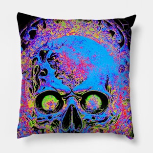 Demon Skull | Ritual Skull | Hell Skull | Hardcore Skull | Iridescent Skull Pillow