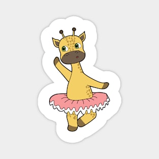 Giraffe as Ballerina at Ballet with Skirt Magnet