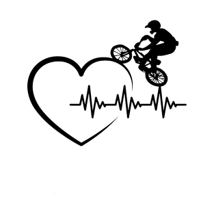 Your BMX Heartbeats line Sport Gift Art TShirt T-Shirt