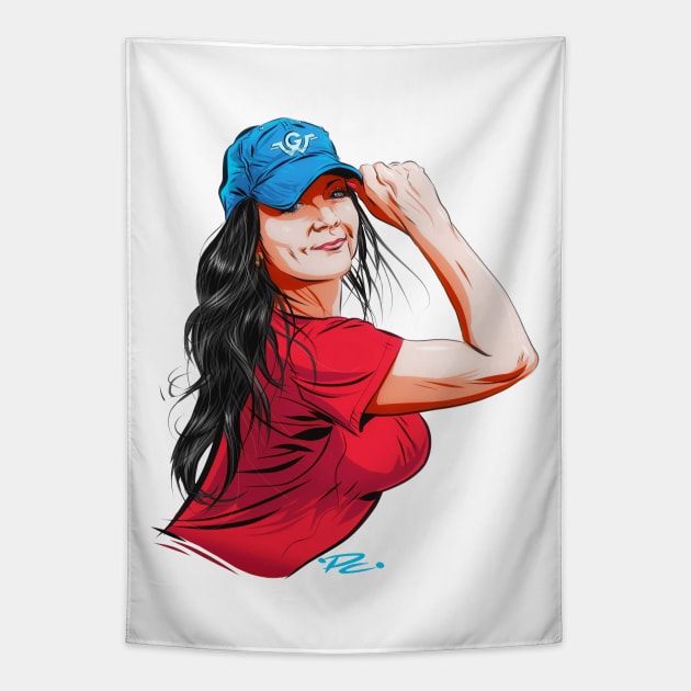 Gretchen Wilson - An illustration by Paul Cemmick Tapestry by PLAYDIGITAL2020