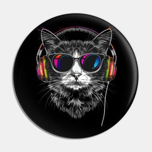 Cat DJ Craft Pin