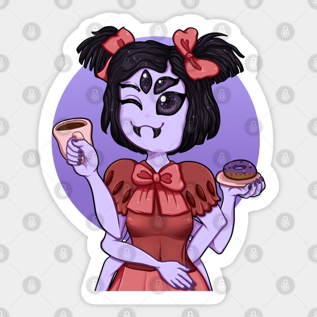 Undertale Muffet Sticker - Sticker Mania