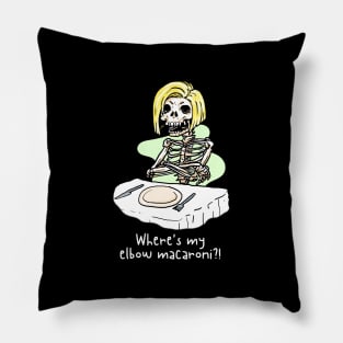 elbow macaroni skeleton funny Pillow