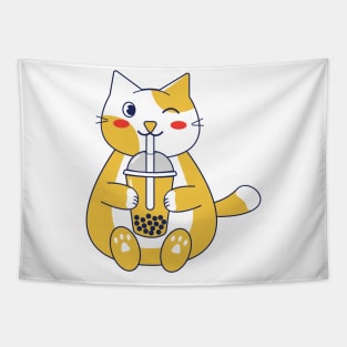 Yellow cat Tapestry