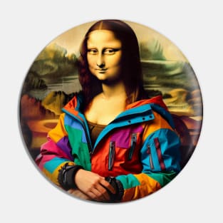 Mona Lisa Inspired - Funny Snowboarding Pin