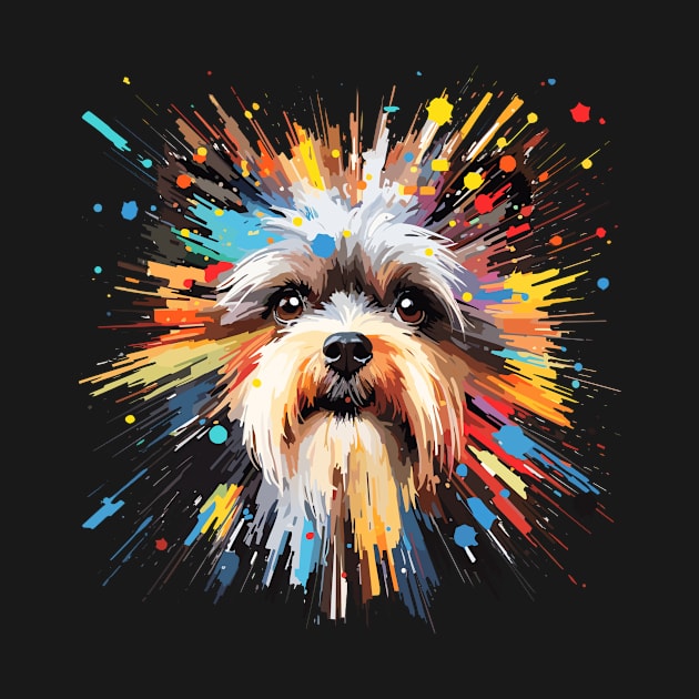 Yorkshire Terrier Dog Pet World Animal Lover Furry Friend Abstract by Cubebox