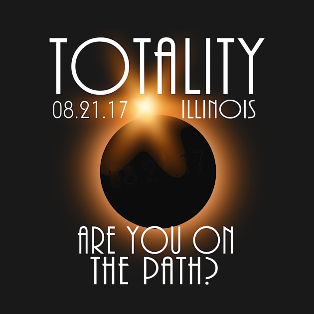 Total Eclipse Shirt - Totality ILLINOIS Tshirt, USA Total Solar Eclipse T-Shirt August 21 2017 Eclipse T-Shirt T-Shirt by BlueTshirtCo