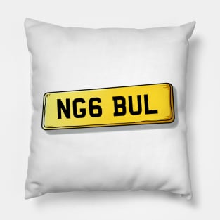 NG6 BUL Bulwell Number Plate Pillow