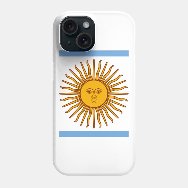 Argentina Sun of May Phone Case by MhyrArt