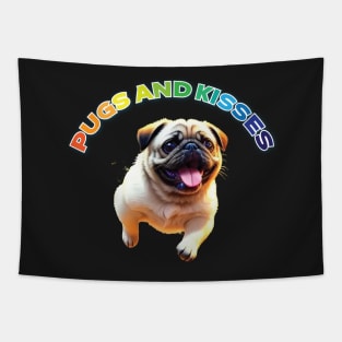 Just Pugs and Kisses 2 Tapestry