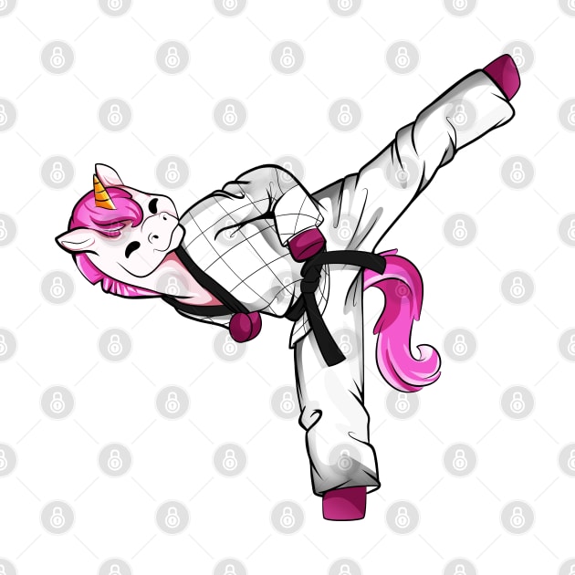 Cartoon unicorn does hapkido by Modern Medieval Design