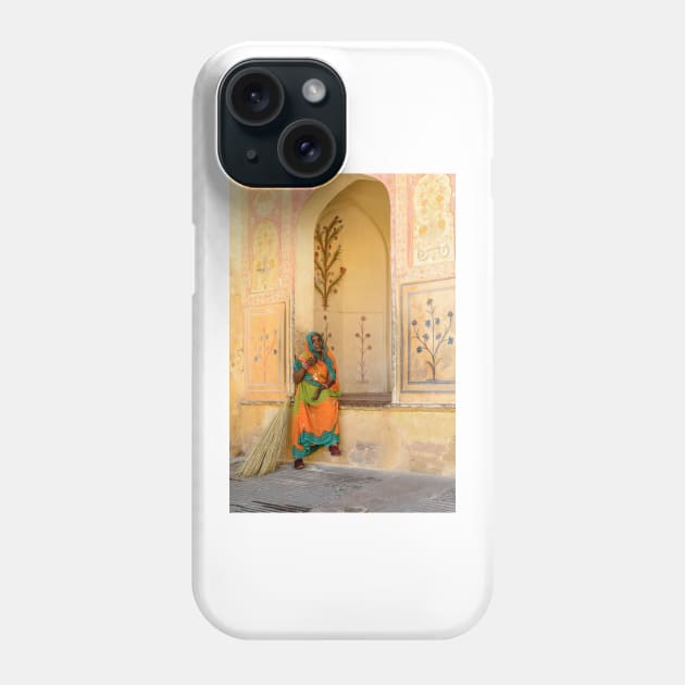 Workers in Amer Fort 01 Phone Case by fotoWerner