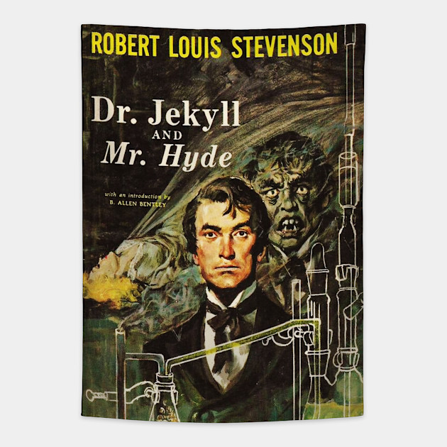 The Strange Case Of Dr Jekyll And Mr Hyde Robert Louis Stevenson Book Cover Dr Jekyll And Mr Hyde Tapestry Teepublic