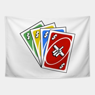 Blue uno reverse card Tapestry for Sale by Methodform