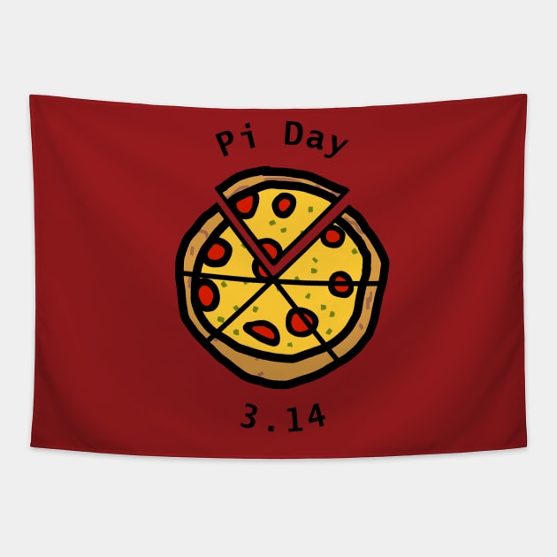 Pi Day 3.14 with Pizza Tapestry by ellenhenryart