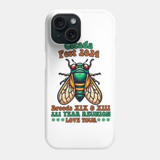 Entomology funny Cicada Fest 2024 Broods XIX Cicada Lover XII Phone Case