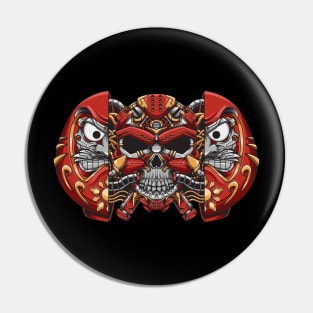 Daruma Skull Pin