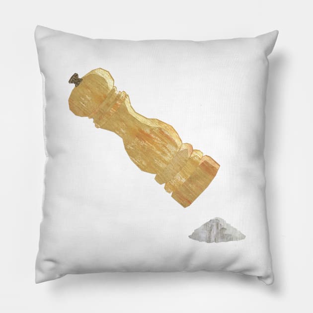 Salt - Grinding mill Pillow by Babban Gaelg