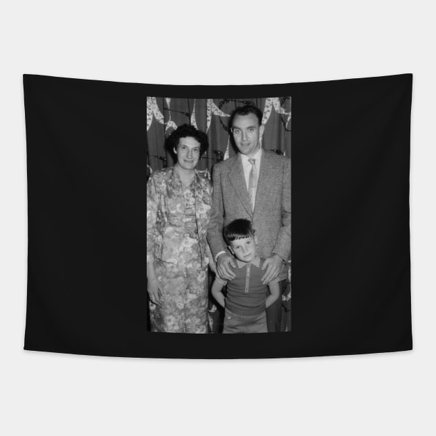 1960 Vintage Photograph of Family Tapestry by Custom Autos