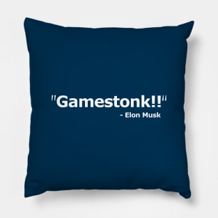 gamestonk!! elon musk Pillow