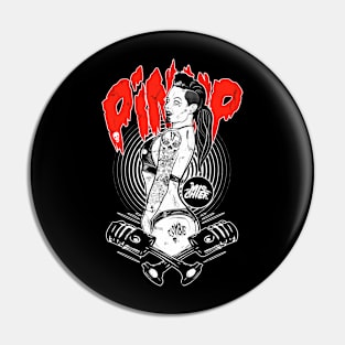 Zombie Hot Rod Pinup Pin