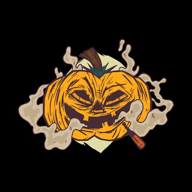 Pumpkin smokes a cigarette by rueckemashirt