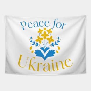 Peace for Ukraine Ukrainian Wildflowers Tapestry