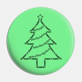 Trumpet Text Christmas Tree Pin