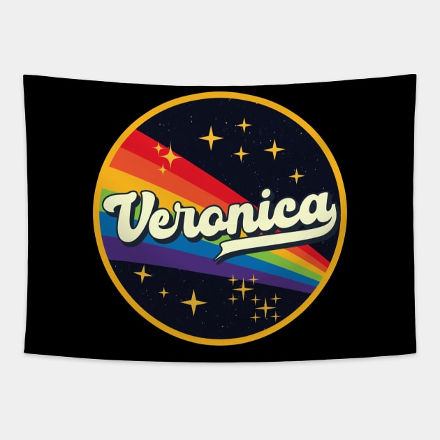 Veronica // Rainbow In Space Vintage Style Tapestry by LMW Art