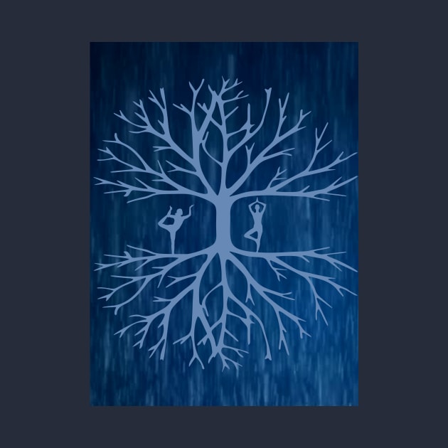 Grounded Trees and Humans Yoga Rain Graphic by WonderfulHumans