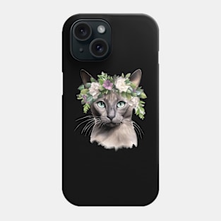 Tonkinese Cat Flowers Art Design for Cat Owers Phone Case